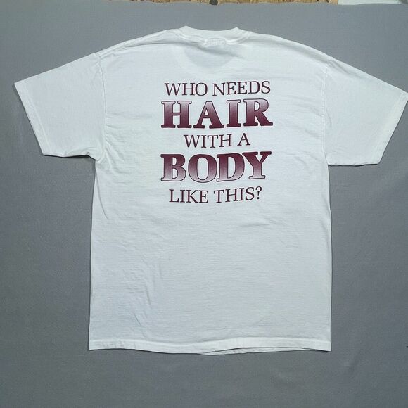 VTG Shirt Men Size Large‎ White Double Side Print LYONS PUB MINNEAPOLIS Y2K - Picture 7 of 9